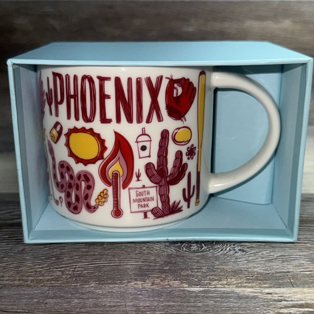 Starbucks Been There Series Phoenix Arizona 14oz Ceramic Coffee Mug Cup